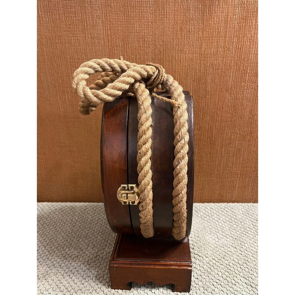 Handmade Wooden Nautical Themed Clock With Hidden Storage & Key Holder Unbranded - Picture 5 of 7